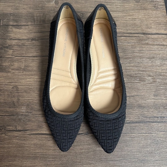 **ADRIENNE VITTADINI* Black Farm Knit Angled Heel Block Pump Size 9M - Picture 3 of 13
